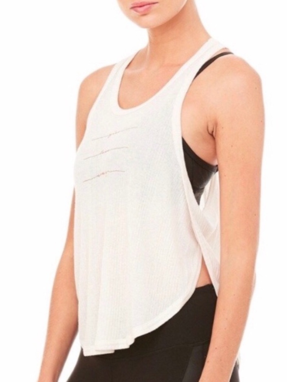 ALO Women’s White Sleeveless Athletic Tank Top